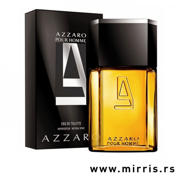 Crna kutija i bočica parfema Azzaro Pour Homme