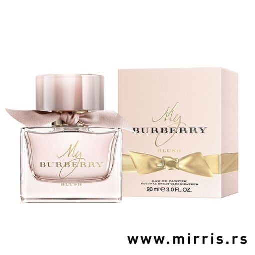 Roza boca parfema Burberry My Burberry Blush i originalna roze kutija