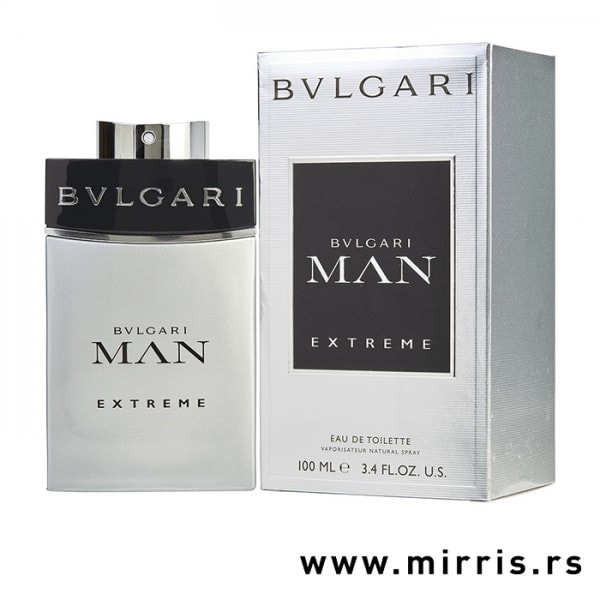 Boca parfema Bvlgari Man Extreme i njegova originalna kutija
