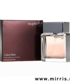 Ljubičasta kutija i boca originalnog parfema Calvin Klein Euphoria Men