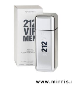 Boca testera Carolina Herrera 212 VIP Men srebrne boje i bela kutija