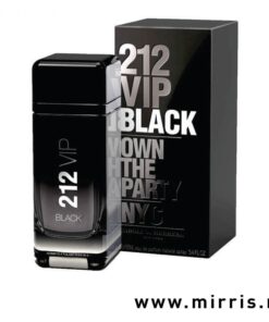 Crna boca parfema Carolina Herrera 212 Vip Men Black i originalna kutija crne boje