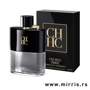 Boca originalnog parfema Carolina Herrera CH Men Prive i kutija crne boje