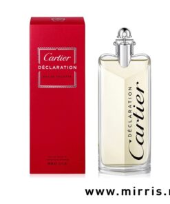 Crvena kutija i bočica originalnog parfema Cartier Declaration