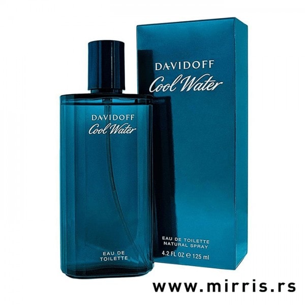Bočica originalnog parfema Davidoff Cool Water i plava kutija