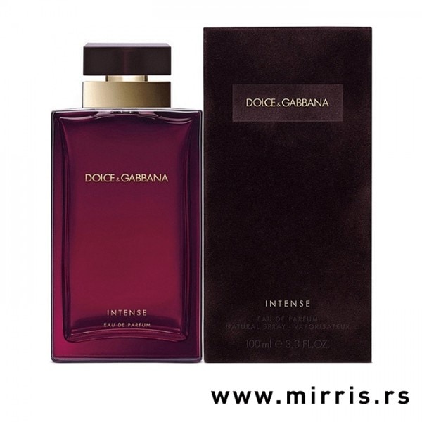 Ljubičasta boca parfema Dolce & Gabbana Pour Femme Intense i originalna kutija