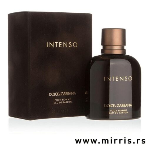 Braon kutija i boca originalnog parfema Dolce & Gabbana Pour Homme Intenso