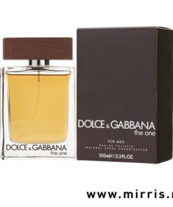 Bočica parfema Dolce & Gabbana The One For Men pored originalne kutije