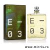 Boca parfema Escentric Molecules Escentric 03 pored originalne kutije