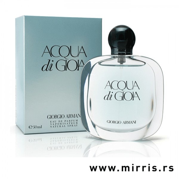 Boca originalnog parfema Giorgio Armani Acqua Di Gioia i njegova kutija