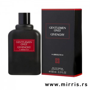 Crna boca parfema Givenchy Gentleman Only Absolute i originalna kutija