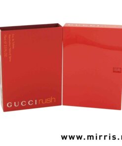 Boca originalnog parfema Gucci Rush pored crvene kutije