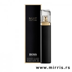Boca originalnog mirisa Hugo Boss Nuit Pour Femme i kutija crne boje