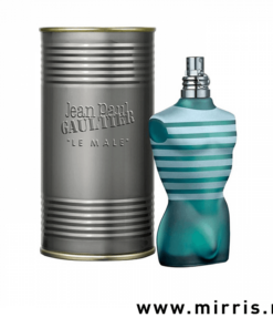 Boca originalnog parfema Jean Paul Gaultier Le Male i siva limena kutija