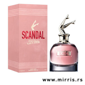 Roze boca originalnog parfema Jean Paul Gaultier Scandal i njegova kutija