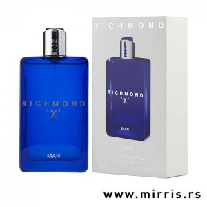 Plava boca parfema John Richmond X Man i bela kutija