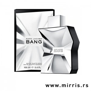 Siva kutija i boca parfema Marc Jacobs Bang
