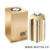 Kutija zlatne boje i boca originalnog parfema Montblanc Emblem Absolu