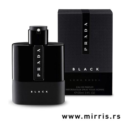 Bočica originalnog parfema Prada Luna Rossa Black i kutija crne boje