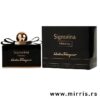 Crna boca original parfema Salvatore Ferragamo Signorina Misteriosa pored crne kutije