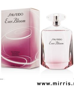 Roze bočica parfema Shiseido Ever Bloom i originalna kutija