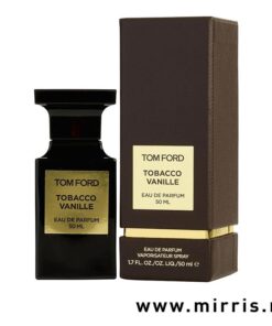 Bočica parfema Tom Ford Tobacco Vanille pored originalne kutije