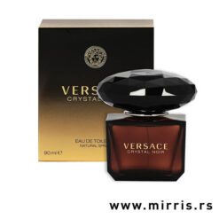 Boca parfema Versace Crystal Noir Eau de Toilette pored originalne kutije