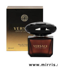 Boca parfema Versace Crystal Noir Eau de Toilette pored originalne kutije