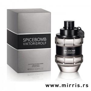 Siva kutija i boca originalnog parfema Viktor&Rolf Spicebomb