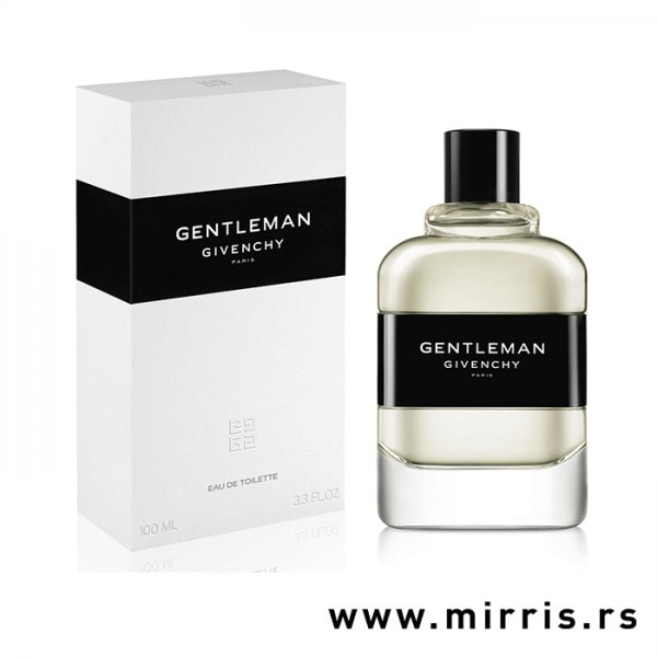 Bela kutija i boca originalnog parfema Givenchy Gentleman 2017