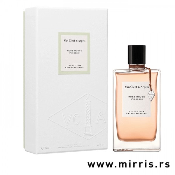 Kutija bele boje i boca parfema Van Cleef & Arpels Rose Rouge