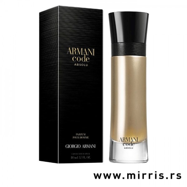 Crna kutija i boca parfema Giorgio Armani Code Absolu