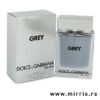 Siva kutija i boca originalnog parfema Dolce & Gabbana The One For Men Grey