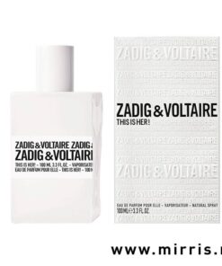 Boca originalnog parfema Zadig & Voltaire This Is Her i bela kutija