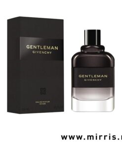 Boca parfema Givenchy Gentleman Boisee pored crne kutije