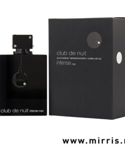 Boca muškog parfema Armaf Club De Nuit Intense Man Parfum i kutija crne boje