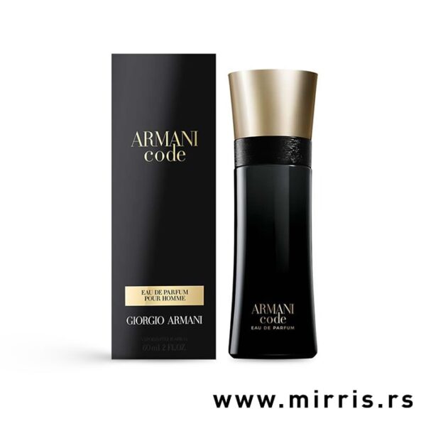 bočica muškog mirisa Giorgio Armani Code Eau de Parfum i kutija crne boje