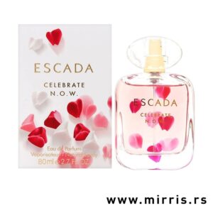 Boca ženskog parfema Escada Celebrate Now pored originalne kutije