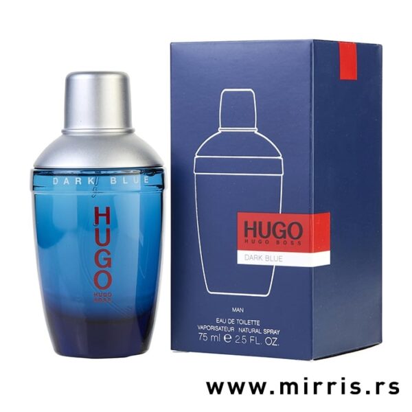 Boca parfema Hugo Boss Dark Blue i kutija plave boje