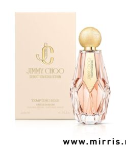 Bočica ženskog parfema Jimmy Choo Tempting Rose i originalna kutija