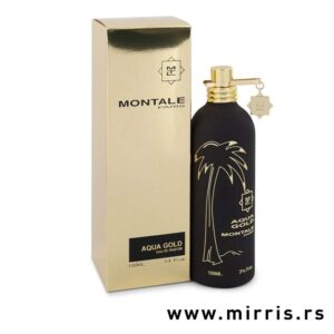 Bočica parfema Montale Aqua Gold pored kutije