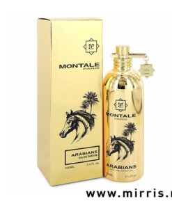Boca parfema Montale Arabians pored kutije zlatne boje