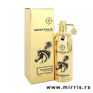 Boca parfema Montale Arabians pored kutije zlatne boje