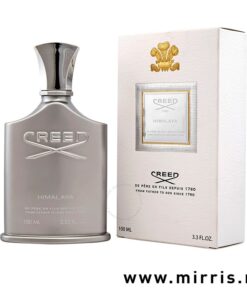 Boca parfema Creed Himalaya sive boje i njegova kutija