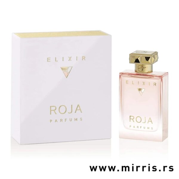 Bočica parfema Roja Dove Elixir Essence De Parfum i kutija bele boje