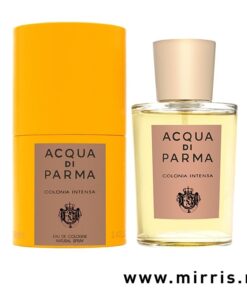 Bočica parfema Acqua Di Parma Colonia Intensa pored originalne kutije