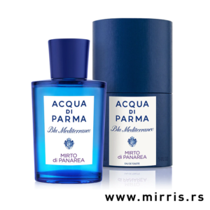 Boca parfema Acqua di Parma Blu Mediterraneo Mirto di Panarea pored plave kutije
