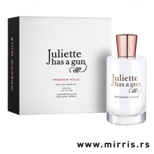 Bočica parfema Juliette Has A Gun Moscow Mule pored bele kutije