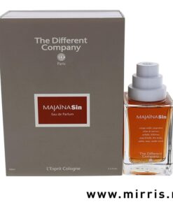 Bočica parfema The Different Company Majaina Sin i kutija sive boje