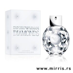 Boca ženskog parfema Giorgio Armani Diamonds For Women i kutija bele boje